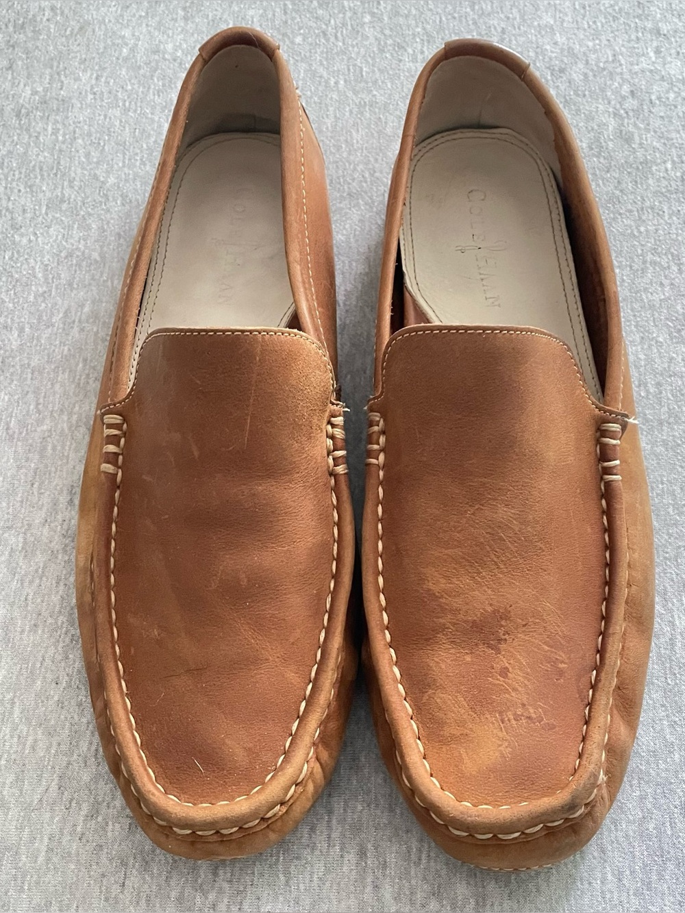 Cole Haan Men's Size 11M Tan Leather Slip-On Loafers